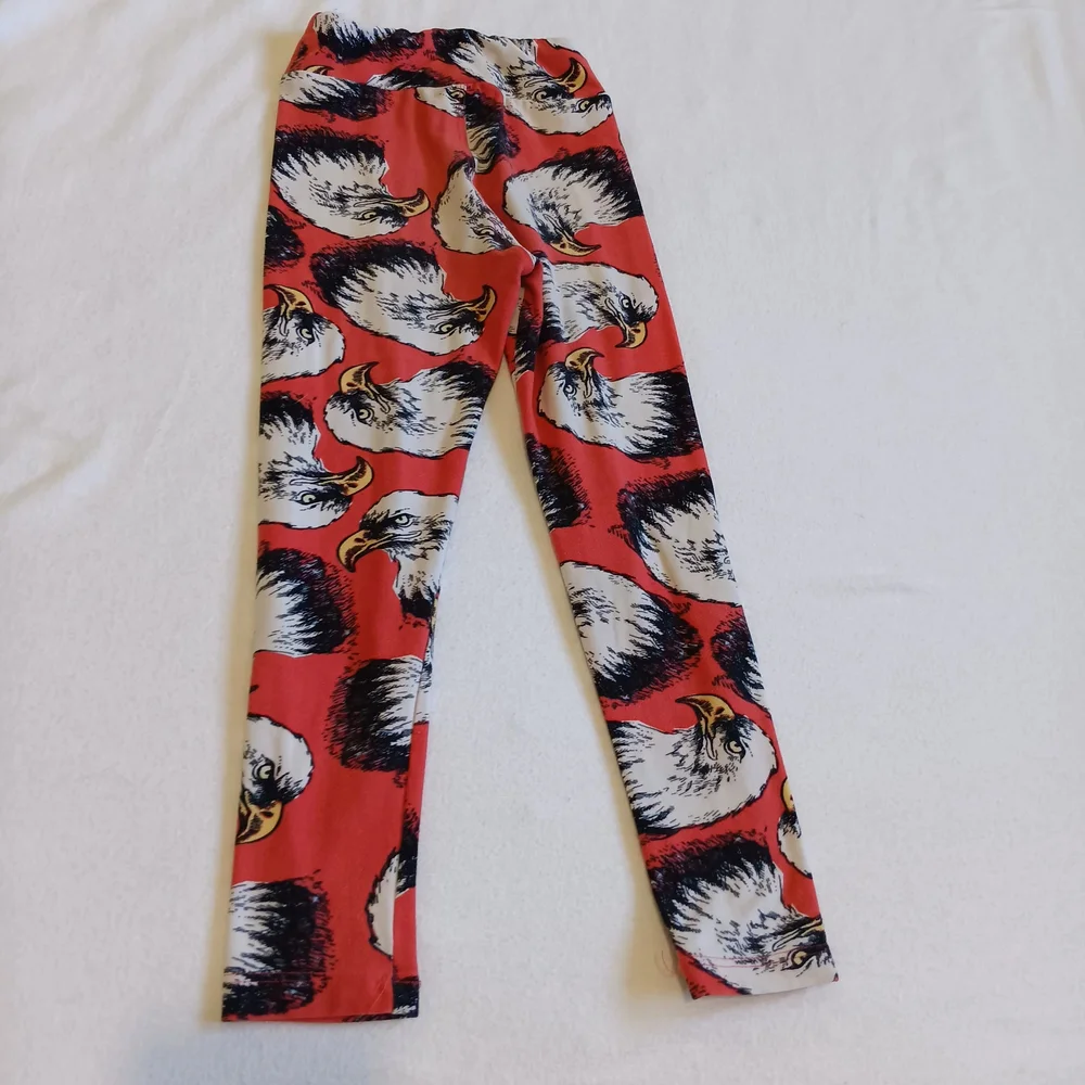 LuLaRoe Kids Sz S/M Red and White Bald Eagles